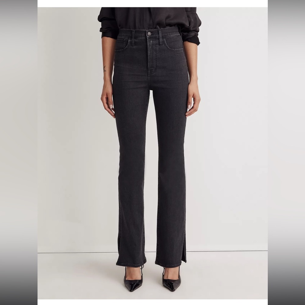 Madewell | Skinny Flare Jeans in Bellhaven Wash: Slit-Hem Edition